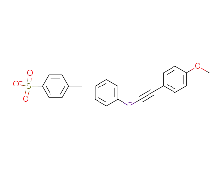 Molecular Structure of 123466-30-8 ([(4-methoxyphenyl)ethynyl](phenyl)iodonium tosylate)