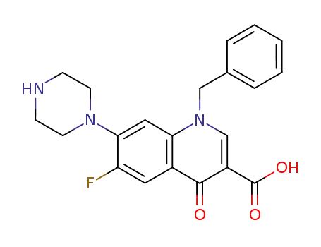 3-Quinolinecarboxylic acid,
6-fluoro-1,4-dihydro-4-oxo-1-(phenylmethyl)-7-(1-piperazinyl)-