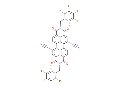 N,N'-bis(2,3,4,5,6-pentafluorobenzyl)-1,7-dicyano-perylene-3,4:9,10-bis(dicarboximide)