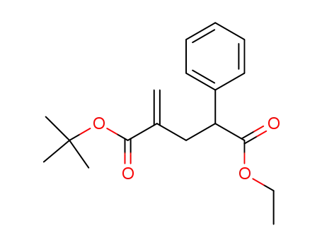 Molecular Structure of 169809-66-9 (Pentanedioic acid, 2-methylene-4-phenyl-, 1-(1,1-dimethylethyl) 5-ethyl
ester)
