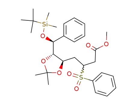 3-Benzenesulfonyl-4-{(4R,5S)-5-[(S)-(tert-butyl-dimethyl-silanyloxy)-phenyl-methyl]-2,2-dimethyl-[1,3]dioxolan-4-yl}-butyric acid methyl ester