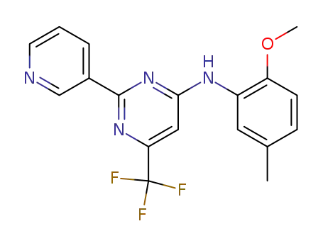 4-(2-Methoxy-5-methylanilino)-2-(3-pyridinyl)-6-(trifluoromethyl)pyrimidine