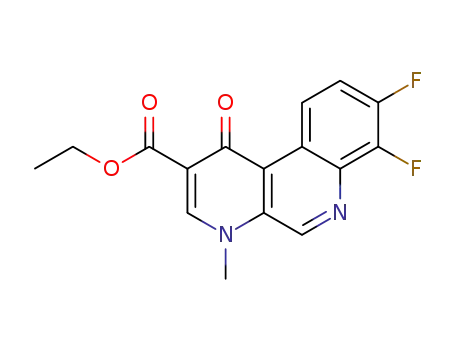 Benzo[f][1,7]naphthyridine-2-carboxylic acid,
7,8-difluoro-1,4-dihydro-4-methyl-1-oxo-, ethyl ester