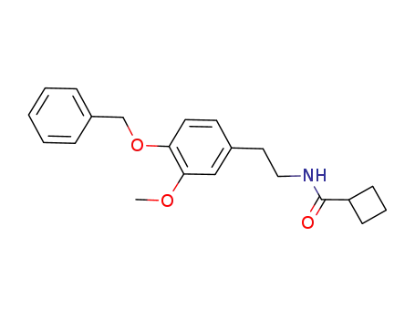 Molecular Structure of 1032821-99-0 (N-[2-(4-benzyloxy-3-methoxyphenyl)ethyl]-2-cyclobutanecarboxamide)