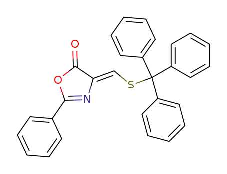 (Z)-2-phenyl-4-(tritylsulfanylmethylene)-5(4H)-oxazolone