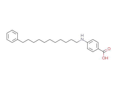 Molecular Structure of 61439-52-9 (Benzoic acid, 4-[(11-phenylundecyl)amino]-)