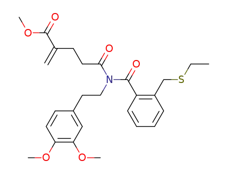 5-[[2-(3,4-Dimethoxy-phenyl)-ethyl]-(2-ethylsulfanylmethyl-benzoyl)-amino]-2-methylene-5-oxo-pentanoic acid methyl ester