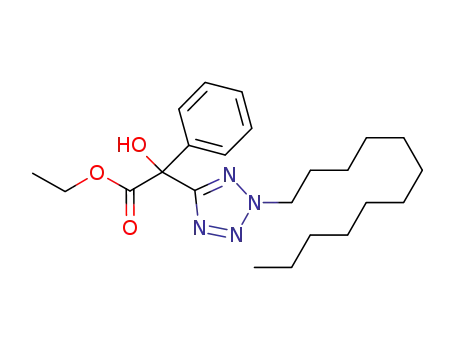 2-dodecyl-α-hydroxy-α-phenyl-2H-tetrazole-5-acetic acid, ethyl ester