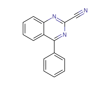 Molecular Structure of 139474-21-8 (2-Quinazolinecarbonitrile, 4-phenyl-)