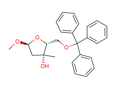 methyl 2-deoxy-3-C-methyl-5-O-triphenylmethyl-α-D-threo-pentofuranoside
