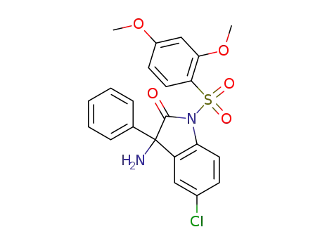 3-Amino-5-chloro-1,3-dihydro-1-(2,4-dimethoxybenzenesulfonyl)-3-phenylindol-2-one