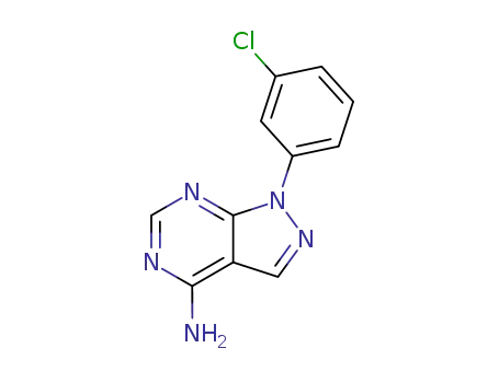 1-(3-chloro-phenyl)-1<i>H</i>-pyrazolo[3,4-<i>d</i>]pyrimidin-4-ylamine