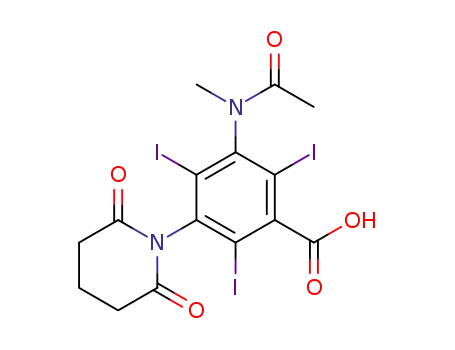 Benzoic acid,
3-(acetylmethylamino)-5-(2,6-dioxo-1-piperidinyl)-2,4,6-triiodo-
