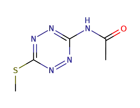 Molecular Structure of 213320-12-8 (Acetamide,  N-[6-(methylthio)-1,2,4,5-tetrazin-3-yl]-)