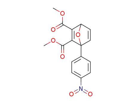 Molecular Structure of 194220-99-0 (7-Oxabicyclo[2.2.1]hepta-2,5-diene-2,3-dicarboxylic acid,
1-(4-nitrophenyl)-, dimethyl ester)