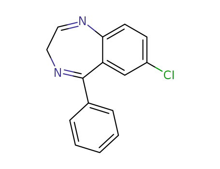 Molecular Structure of 16398-00-8 (7-Chloro-5-phenyl-3H-1,4-benzodiazepine)