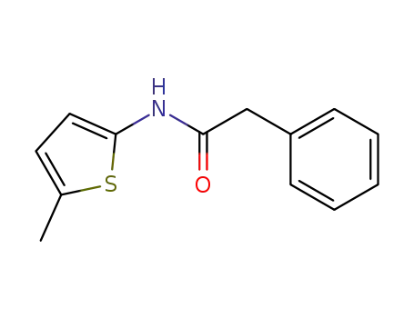 Molecular Structure of 62188-11-8 (Benzeneacetamide, N-(5-methyl-2-thienyl)-)