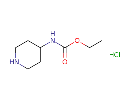 Molecular Structure of 64951-38-8 (Carbamic acid, 4-piperidinyl-, ethyl ester, monohydrochloride)