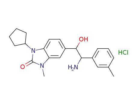 5-(2-amino-1-hydroxy-2-m-tolyl-ethyl)-1-cyclopentyl-3-methyl-1,3-dihydro-benzoimidazol-2-one hydrochloride
