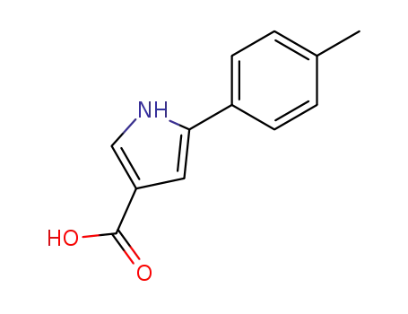 Molecular Structure of 250213-75-3 (5-(4-Methylphenyl)-1H-pyrrole-3-carboxylic acid)