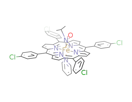 Molecular Structure of 84027-27-0 ((2-nitrosopropane)(pyridine)(meso-tetra(4-chlorophenyl)porphyrinato)iron(II))