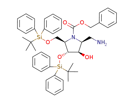 1-amino-2,5-anhydro-N-benzyloxycarbonyl-1-deoxy-4,6-di-O-tert-butyldiphenylsilyl-2,5-imino-D-glucitol