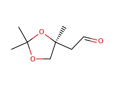 Molecular Structure of 62017-93-0 (1,3-Dioxolane-4-acetaldehyde, 2,2,4-trimethyl-, (S)-)