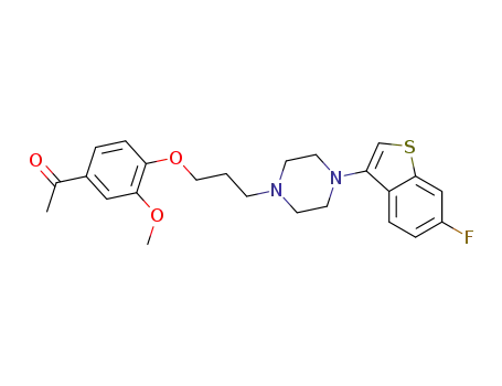 1-[4-[3-[4-(6-fluorobenzo[b]thiophen-3-yl)-1-piperazinyl]propoxy]-3-methoxyphenyl]ethanone