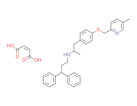 dl-1-[4-(5-methyl-pyridin-2-ylmethoxy)-phenyl]-2-(3,3-diphenylpropylamino)propane maleate