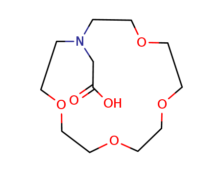 Molecular Structure of 118448-33-2 (1,4,7,10-Tetraoxa-13-azacyclopentadecane-13-acetic acid)