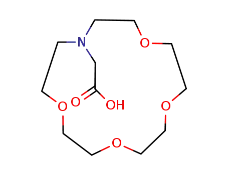 Molecular Structure of 118448-33-2 (1,4,7,10-Tetraoxa-13-azacyclopentadecane-13-acetic acid)