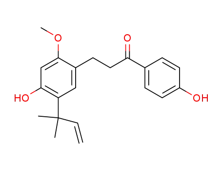 1-Propanone,
3-[5-(1,1-dimethyl-2-propenyl)-4-hydroxy-2-methoxyphenyl]-1-(4-hydroxy
phenyl)-