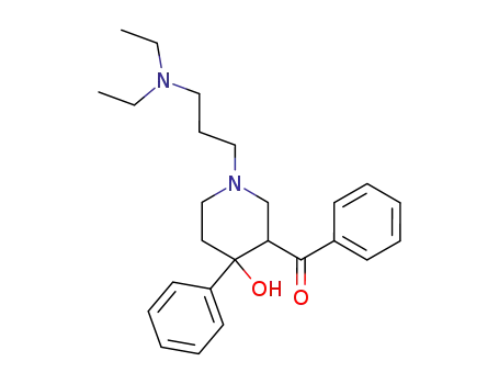 Molecular Structure of 60613-25-4 (Methanone,
[1-[3-(diethylamino)propyl]-4-hydroxy-4-phenyl-3-piperidinyl]phenyl-)