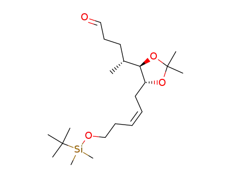 (R)-4-{(4R,5R)-5-[(Z)-5-(tert-Butyl-dimethyl-silanyloxy)-pent-2-enyl]-2,2-dimethyl-[1,3]dioxolan-4-yl}-pentanal