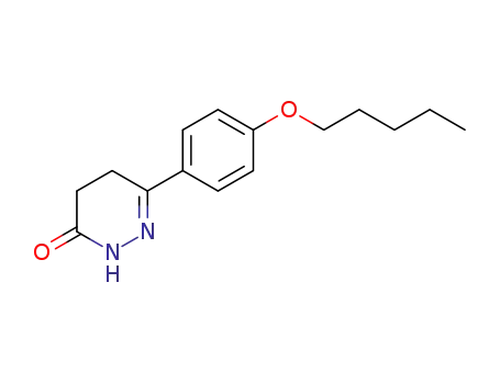 Molecular Structure of 39496-64-5 (3(2H)-Pyridazinone, 4,5-dihydro-6-[4-(pentyloxy)phenyl]-)