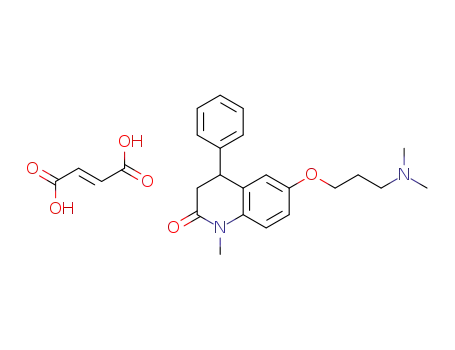 Molecular Structure of 62424-96-8 (2(1H)-Quinolinone,
6-[3-(dimethylamino)propoxy]-3,4-dihydro-1-methyl-4-phenyl-,
(2E)-2-butenedioate (1:1))
