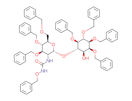 1-D-6-O-[2-(N-benzyloxyaminocarbonyl)amino-2-deoxy-3,4,6-tri-O-benzyl-α-D-glucopyranosyl]-2,3,4,5-tetra-O-benzyl-myo-inositol