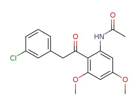 2-(3-chlorophenyl)-1-(6-acetamido-2,4-dimethoxyphenyl)ethanone