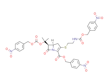 4-nitrobenzyl (5R,6R)-6-[1-methyl-1-(4-nitrobenzyloxycarbonyloxy)ethyl]-3-[2-(4-nitrobenzyloxycarbonylamino)ethylthio]-7-oxo-1-azabicyclo[3.2.0]hept-2-ene-2-carboxylate