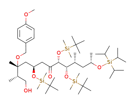 (2S,3R,5S,8R,9S,10R,12S)-5,8,9-Tris-(tert-butyl-dimethyl-silanyloxy)-1-hydroxy-3-(4-methoxy-benzyloxy)-2,3,10-trimethyl-12-triisopropylsilanyloxy-tridecan-7-one