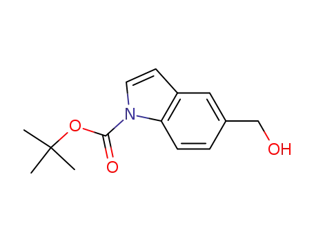 Molecular Structure of 279255-90-2 (1H-Indole-1-carboxylic acid, 5-(hydroxymethyl)-, 1,1-dimethylethyl ester)