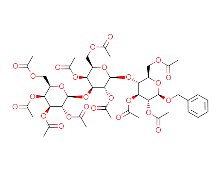 benzyl (2,3,4,6-tetra-O-acetyl-β-D-galactopyranosyl)-(1->3)-(2,4,6-tri-O-acetyl-β-D-galactopyranosyl)-(1->4)-2,3,6-tri-O-acetyl-β-D-glucopyranoside
