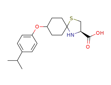 (3R)-8-(4-isopropylphenoxy)-1-thia-4-azaspiro[4.5]decan-3-carboxylic acid