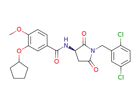 (3R)-3-(3-cyclopentyloxy-4-methoxyphenylcarboxamido)-1-(2,5-dichlorobenzyl)-2, 5-dioxoazolane