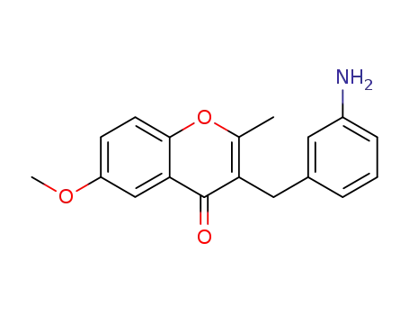 4H-1-Benzopyran-4-one,
3-[(3-aminophenyl)methyl]-6-methoxy-2-methyl-