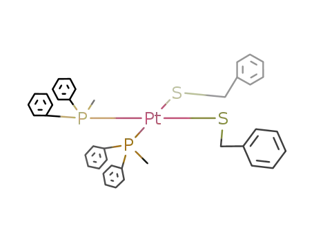 cis-(PPh<sub>2</sub>Me)2Pt(SCH<sub>2</sub>Ph)2