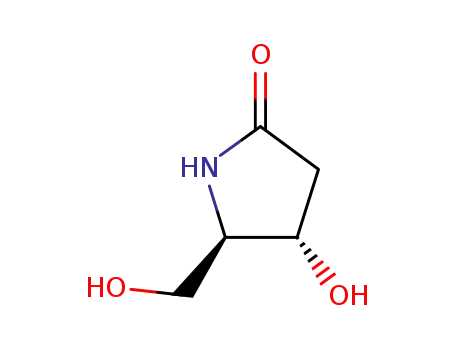 Molecular Structure of 1020110-06-8 ((4S,5R)-4-Hydroxy-5-hydroxymethyl-pyrrolidin-2-one)