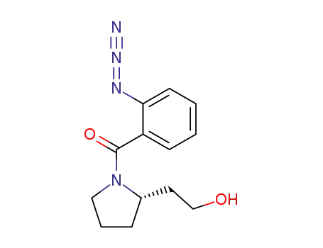 Molecular Structure of 191528-62-8 ((2-Azido-phenyl)-[(S)-2-(2-hydroxy-ethyl)-pyrrolidin-1-yl]-methanone)