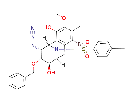 (1R,9S,10R,11R,12R)-12-Azido-11-benzyloxy-6-bromo-4-methoxy-5-methyl-13-(toluene-4-sulfonyl)-13-aza-tricyclo[7.3.1.0<sup>2,7</sup>]trideca-2<sup>(7)</sup>,3,5-triene-3,10-diol