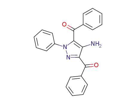 Molecular Structure of 58838-08-7 (Methanone, (4-amino-1-phenyl-1H-pyrazole-3,5-diyl)bis[phenyl-)
